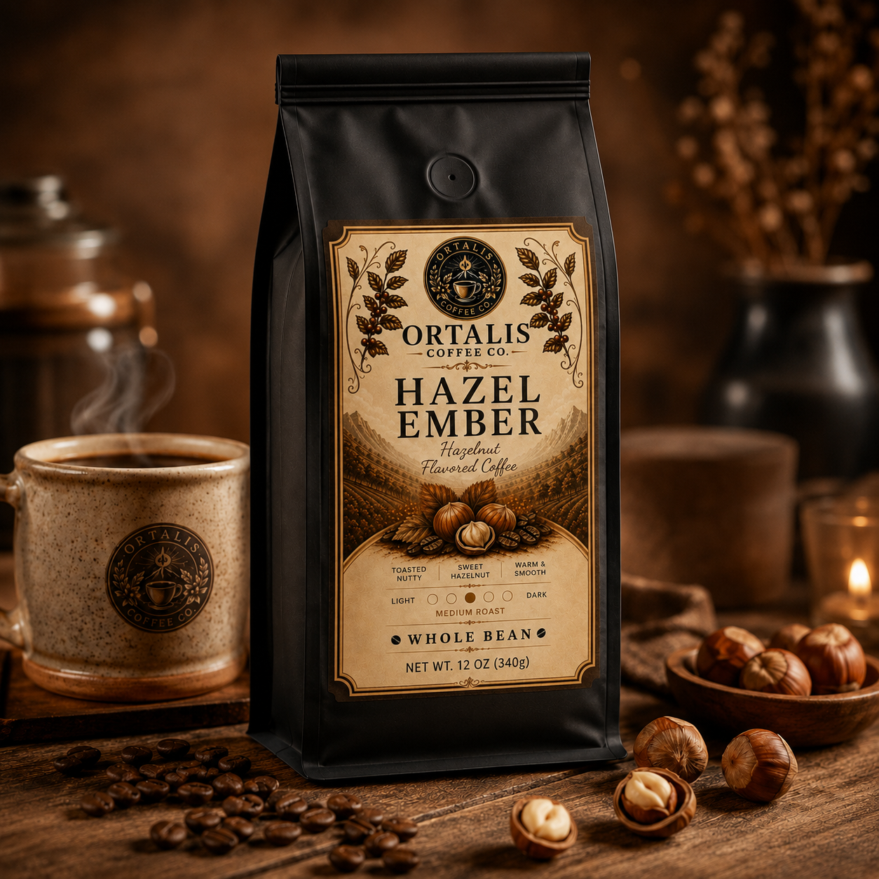 Hazel Ember — Hazelnut Flavored Coffee