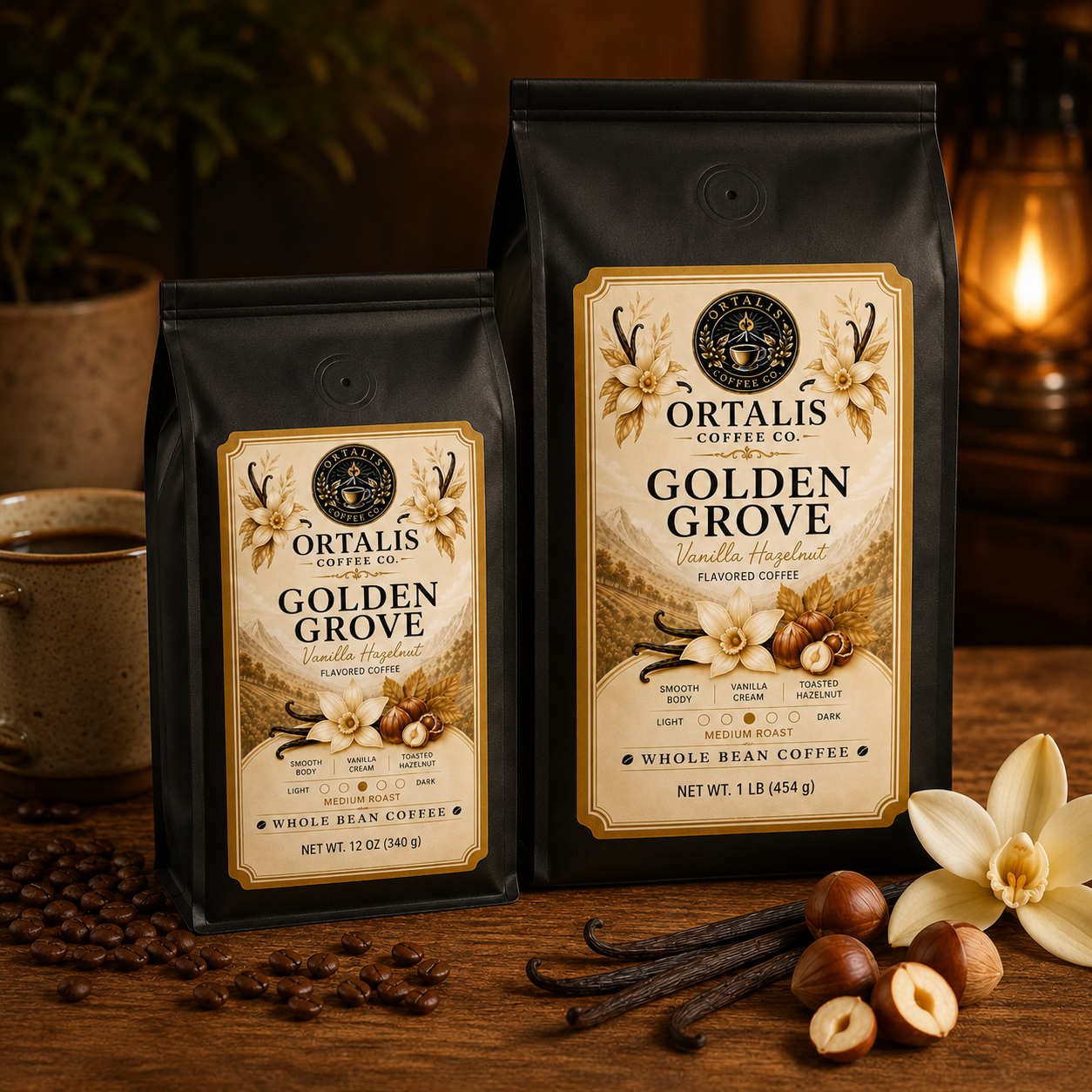 Golden Grove — Vanilla Hazelnut Flavored Coffee