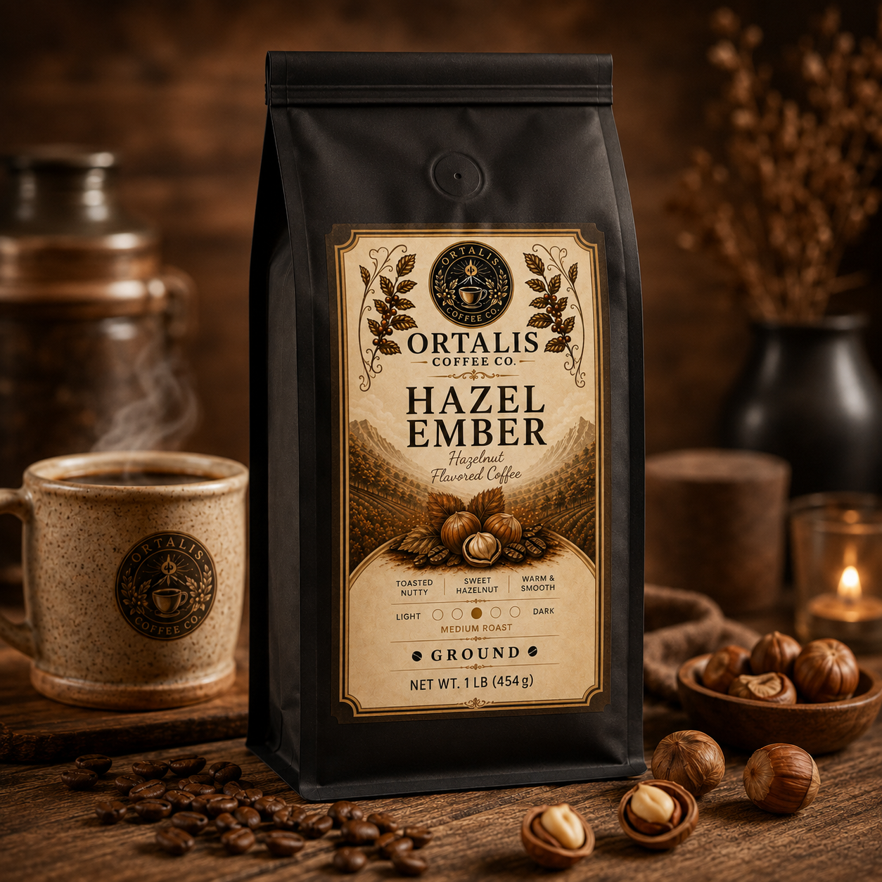 Hazel Ember — Hazelnut Flavored Coffee