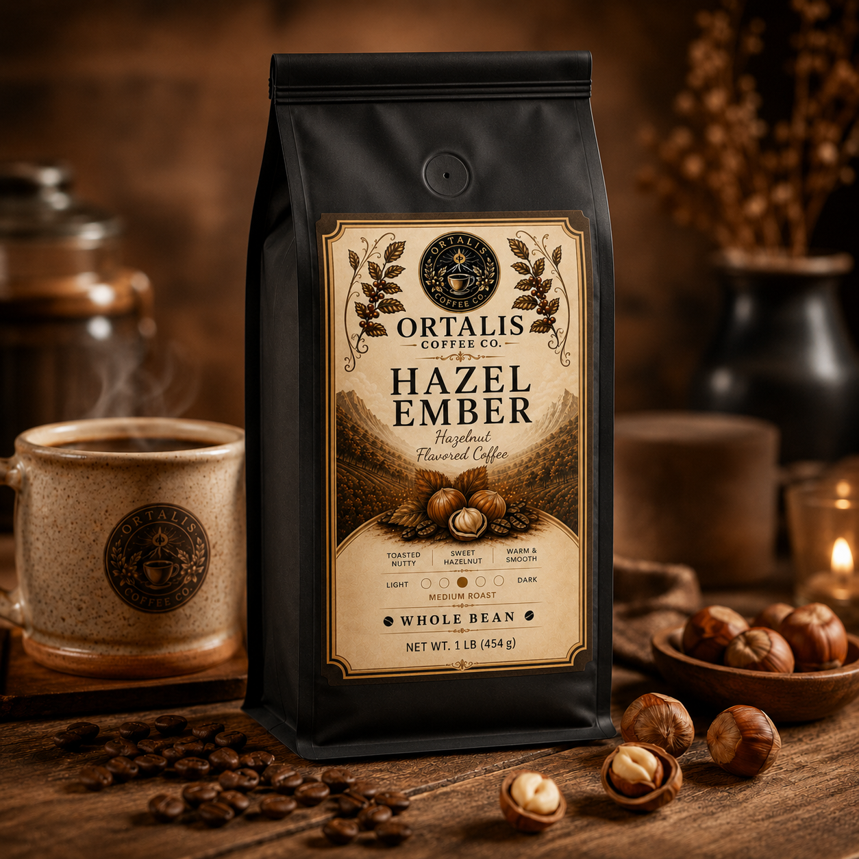 Hazel Ember — Hazelnut Flavored Coffee