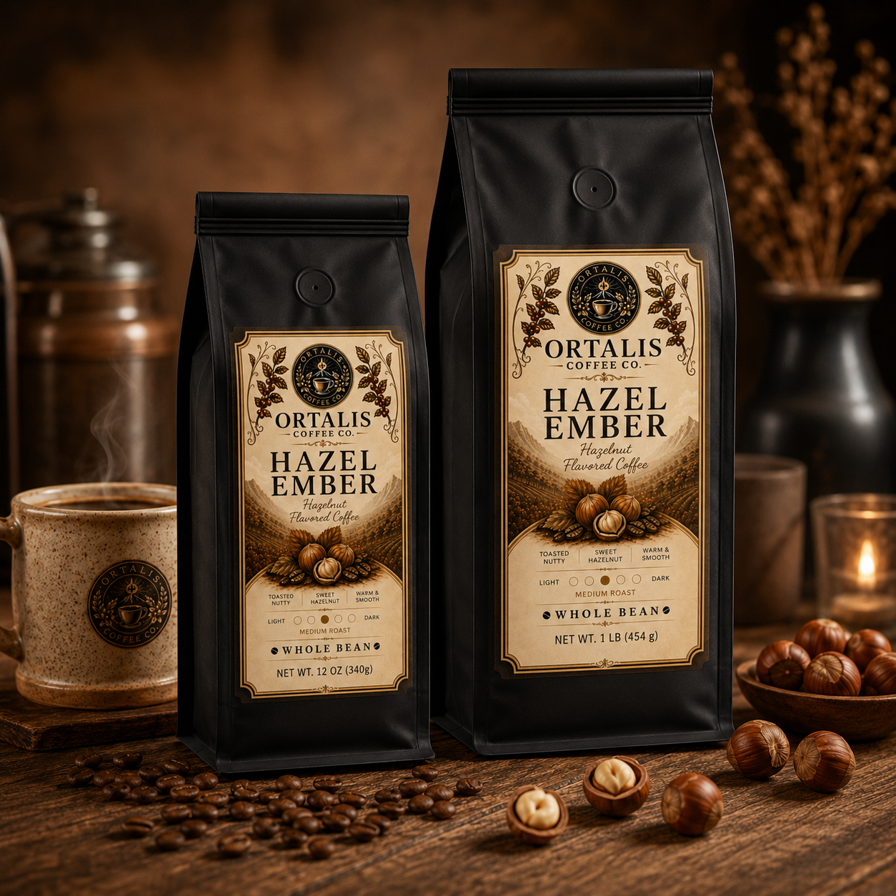 Hazel Ember — Hazelnut Flavored Coffee