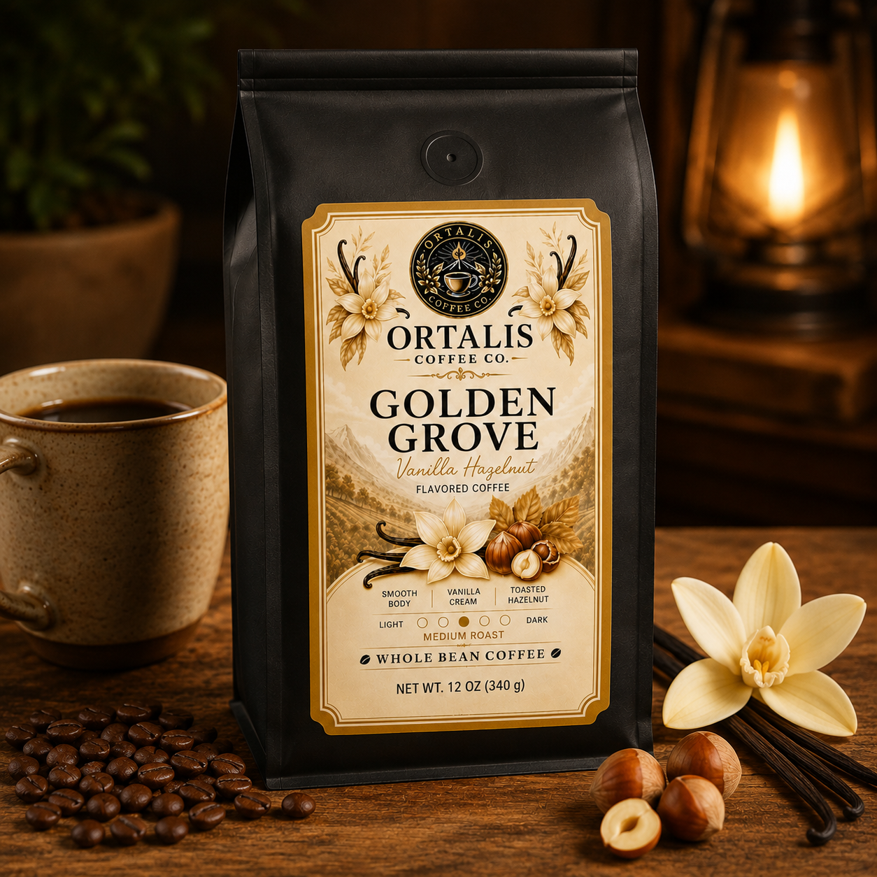 Golden Grove — Vanilla Hazelnut Flavored Coffee