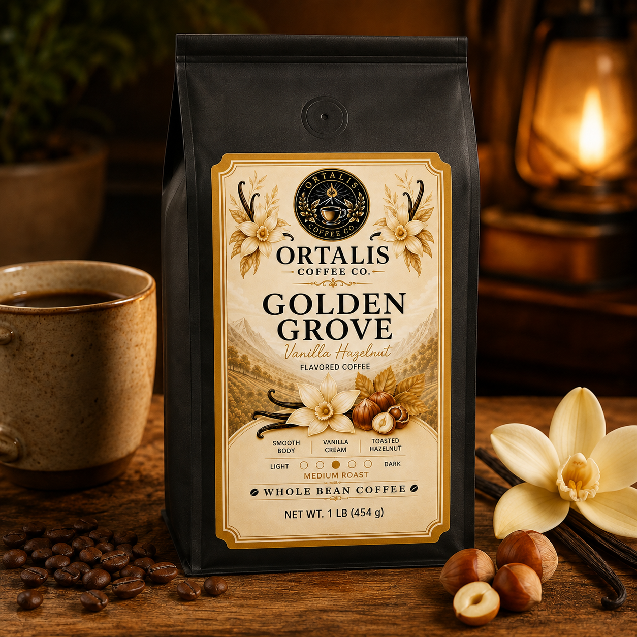 Golden Grove — Vanilla Hazelnut Flavored Coffee