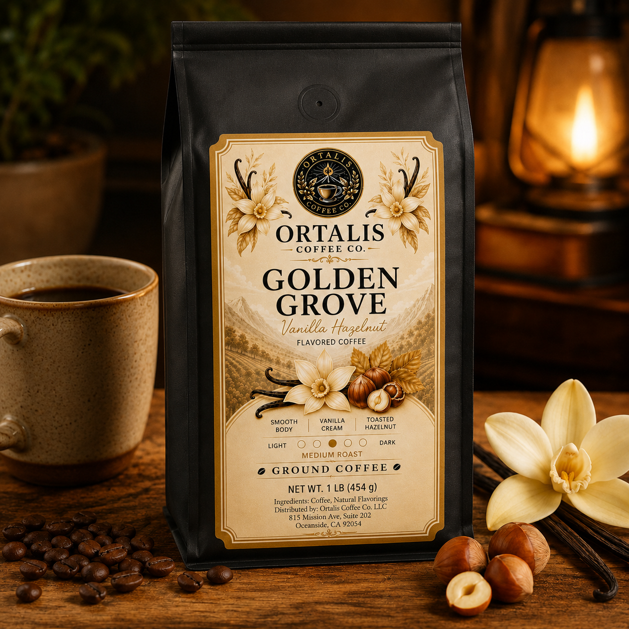 Golden Grove — Vanilla Hazelnut Flavored Coffee