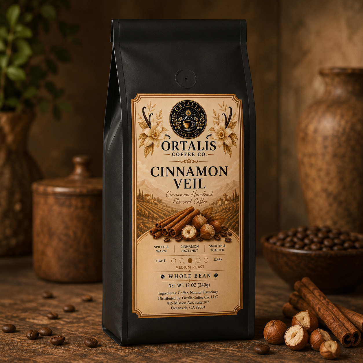 Cinnamon Veil — Cinnamon Hazelnut Flavored Coffee