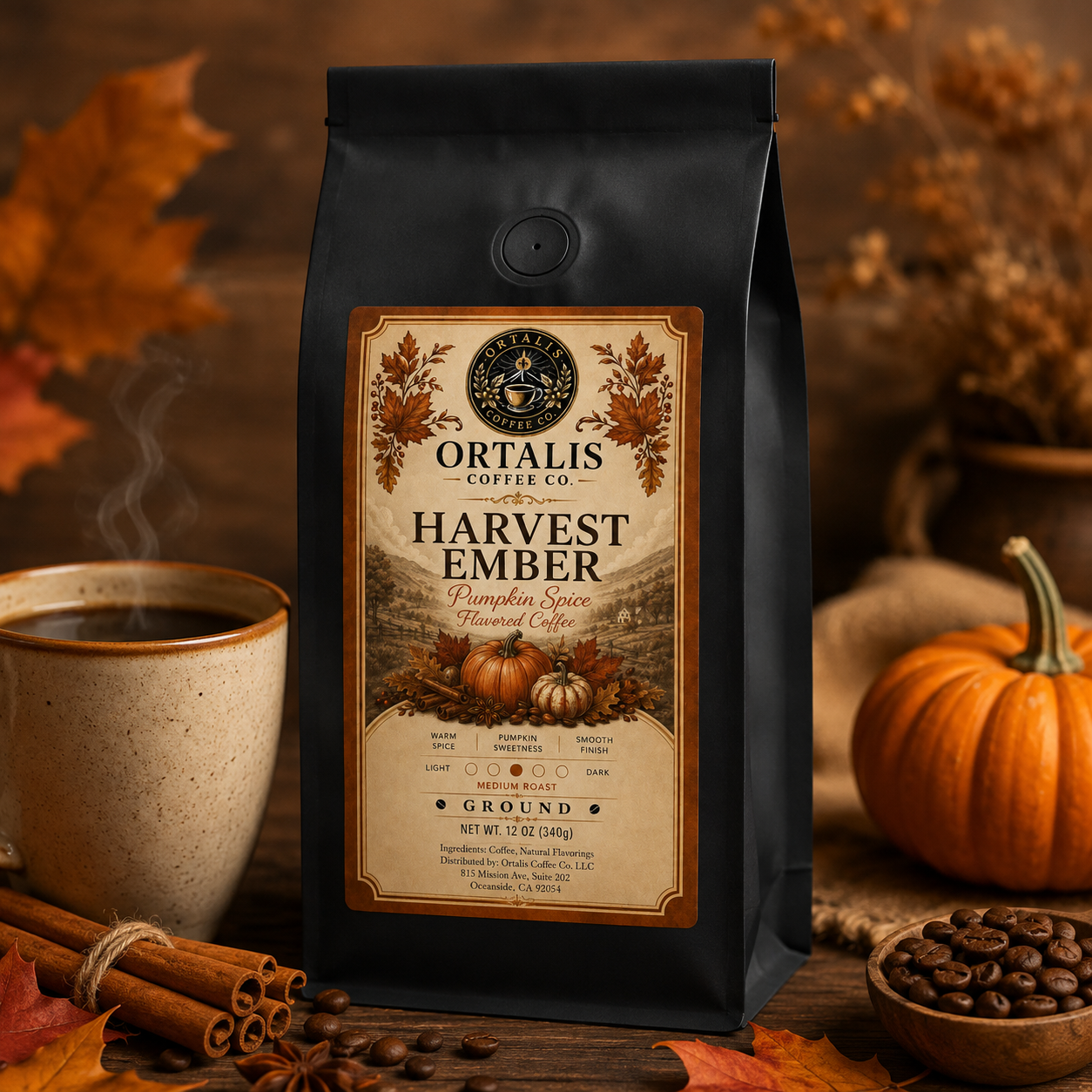 Harvest Ember — Pumpkin Spice Flavored Coffee
