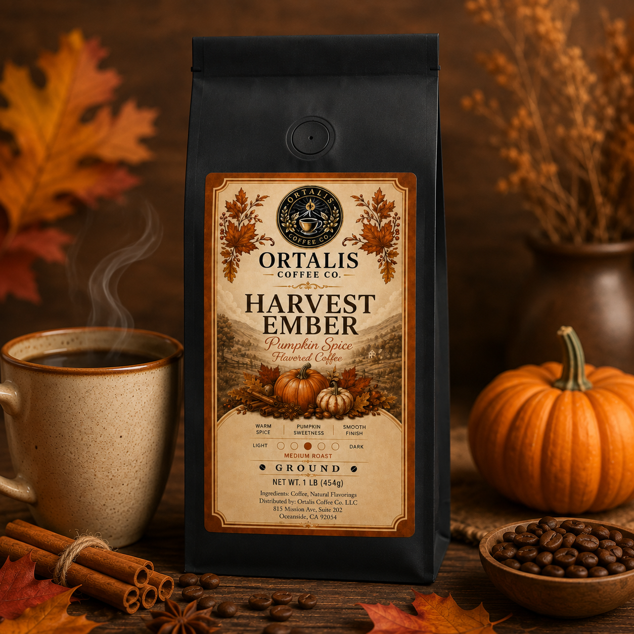Harvest Ember — Pumpkin Spice Flavored Coffee