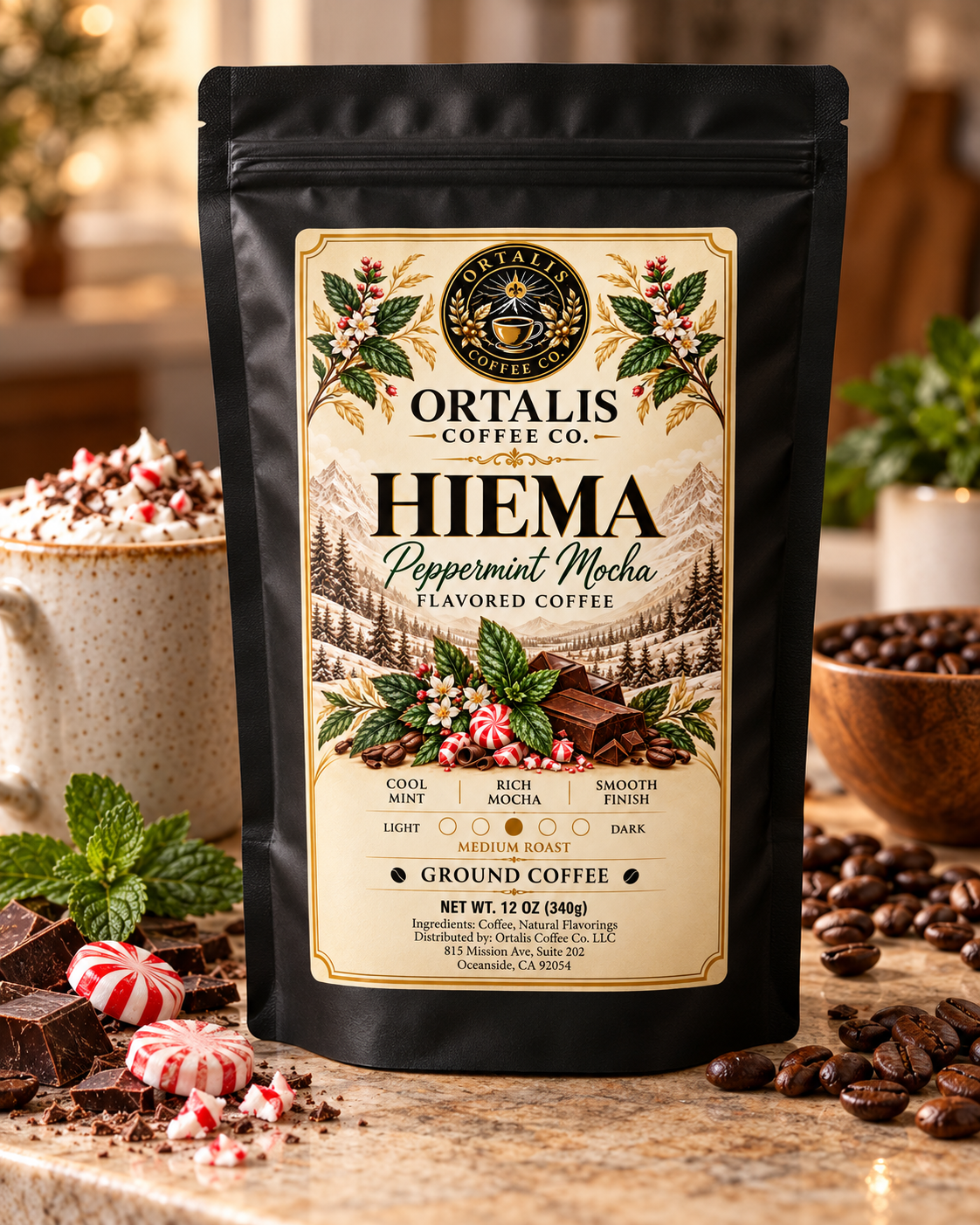 Hiema — Peppermint Mocha Flavored Coffee