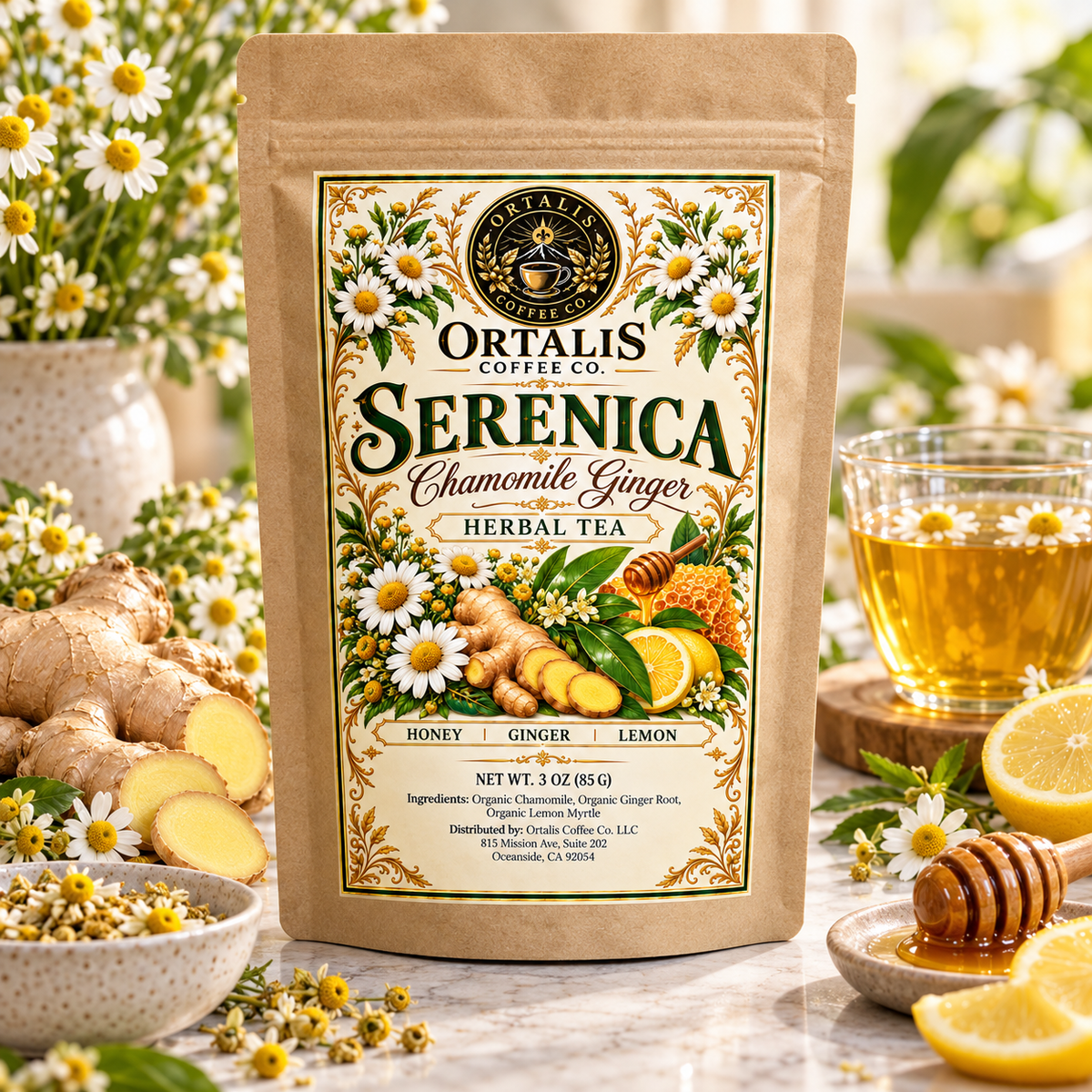 Serenica — Chamomile Ginger Herbal Tea