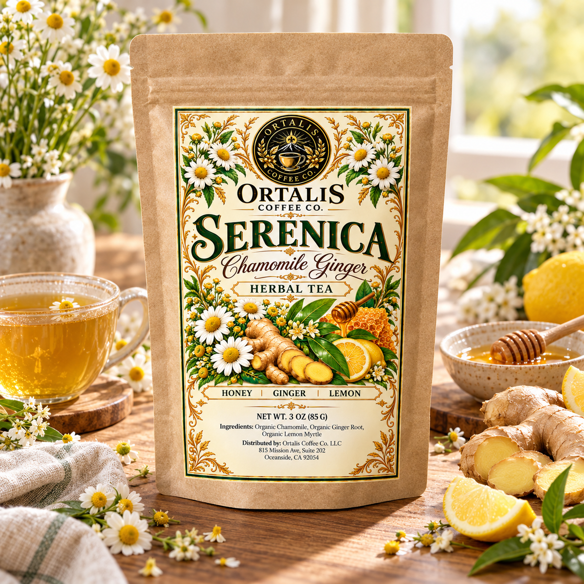 Serenica — Chamomile Ginger Herbal Tea
